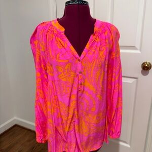 Lilly Pulitzer Pink and Orange Blouse